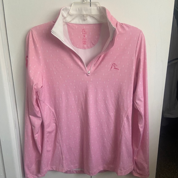 Rhoback Tops - Rhoback quarter zip breast cancer pink women small
